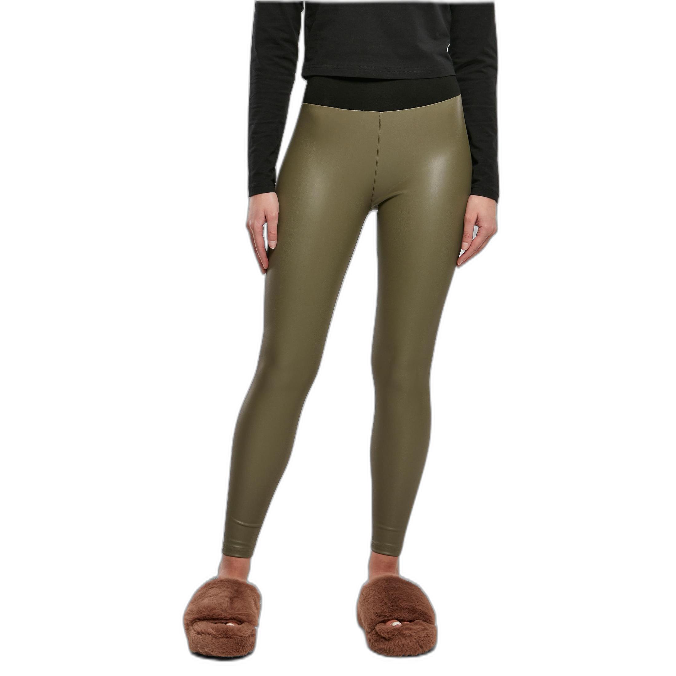 URBAN CLASSICS High Waist Kunstleder Leggings  