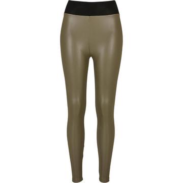 legging faux cuir taille haute