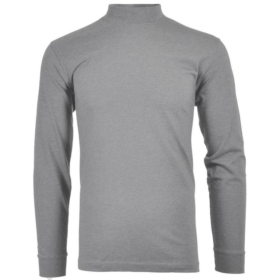 T-shirt à manches longues  Confortable à porter-Langarm Basic Stehkragen Regular Fit