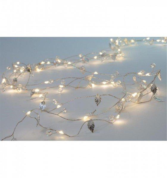 STT LED-Lichterkette Silver Leaves 80 × Lampen (200 cm)  