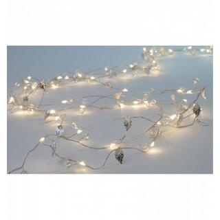 STT LED-Lichterkette Silver Leaves 80 × Lampen (200 cm)  