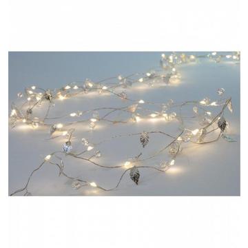 LED-Lichterkette Silver Leaves 80 × Lampen (200 cm)