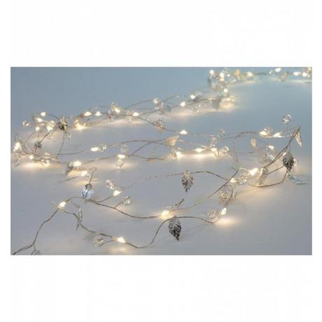 STT LED-Lichterkette Silver Leaves 80 × Lampen (200 cm)  