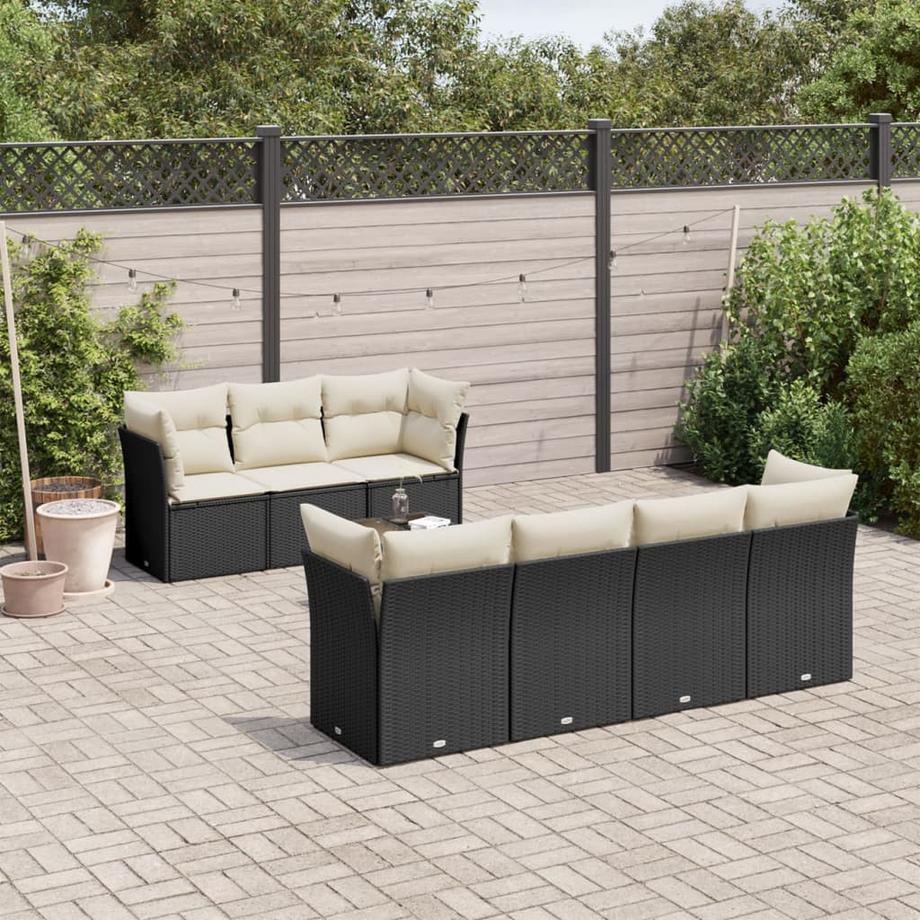 VidaXL Ensemble de canapés de jardin rotin synthétique  