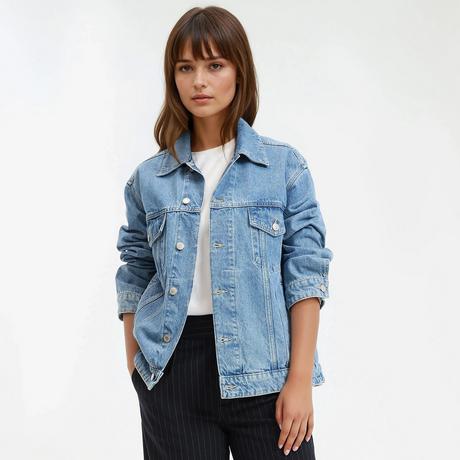 La Redoute Collections Giacca oversize in denim con abbottonatura  