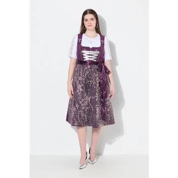 Dirndl, Stickerei, Schnürung, Carré-Ausschnitt, ärmellos
