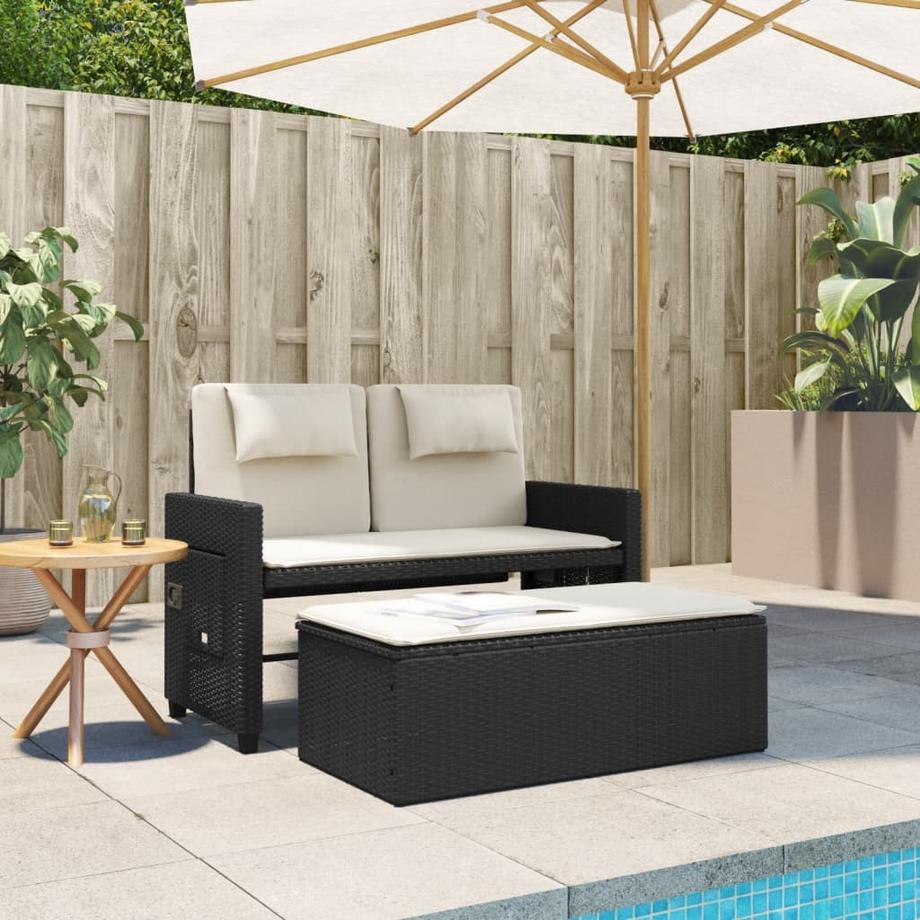 VidaXL Gartenbank poly-rattan  