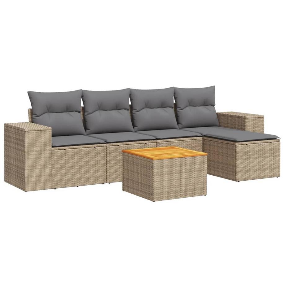 set divano da giardino Polirattan