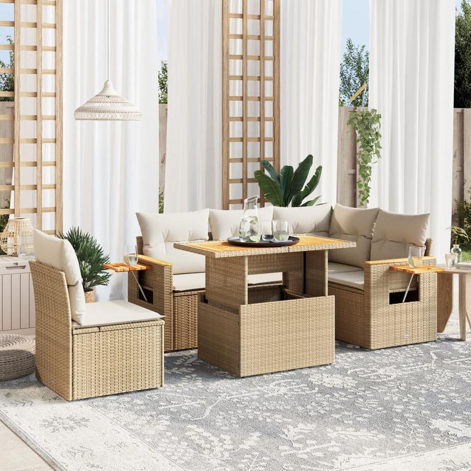 VidaXL set divano da giardino Polirattan  