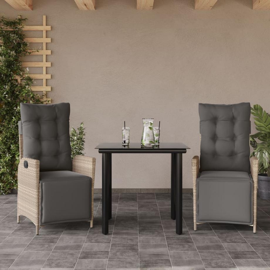 VidaXL set da pranzo da giardino Polirattan  