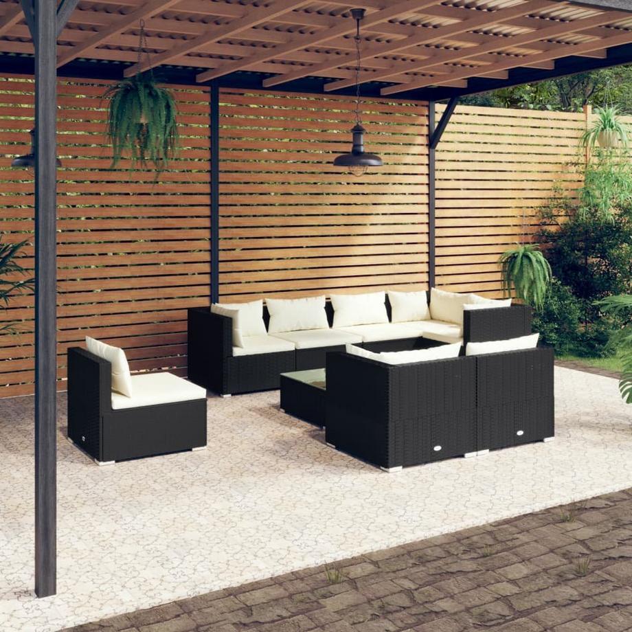 VidaXL Salon de jardin rotin synthétique  