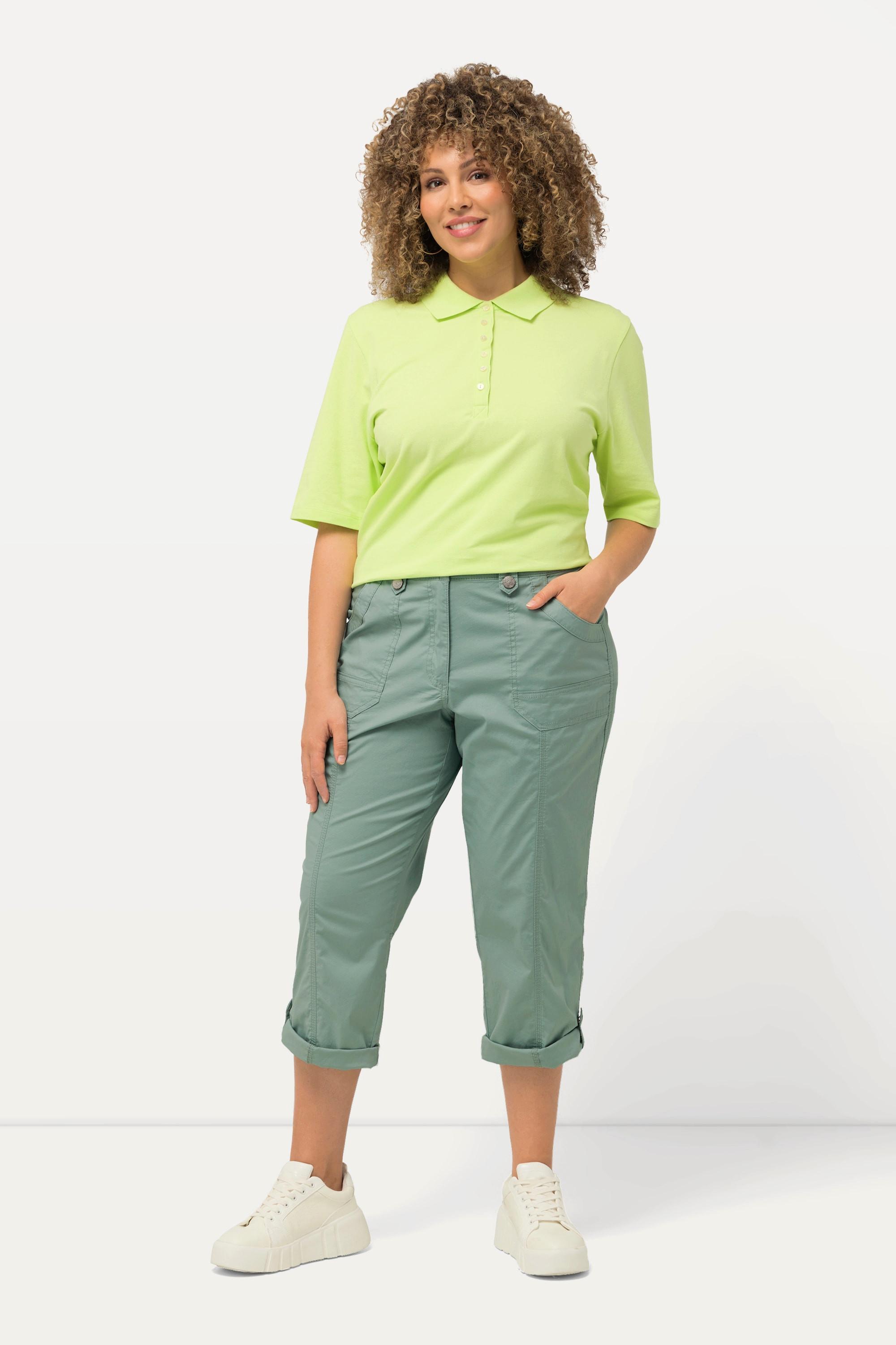 Ulla Popken  Pantalon cargo 7/8 avec attaches, taille confortable 