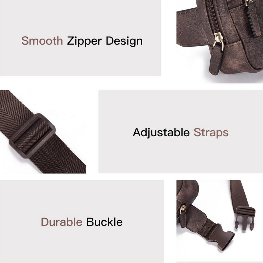 Only-bags.store Sac Banane Crossbody en Cuir PU  