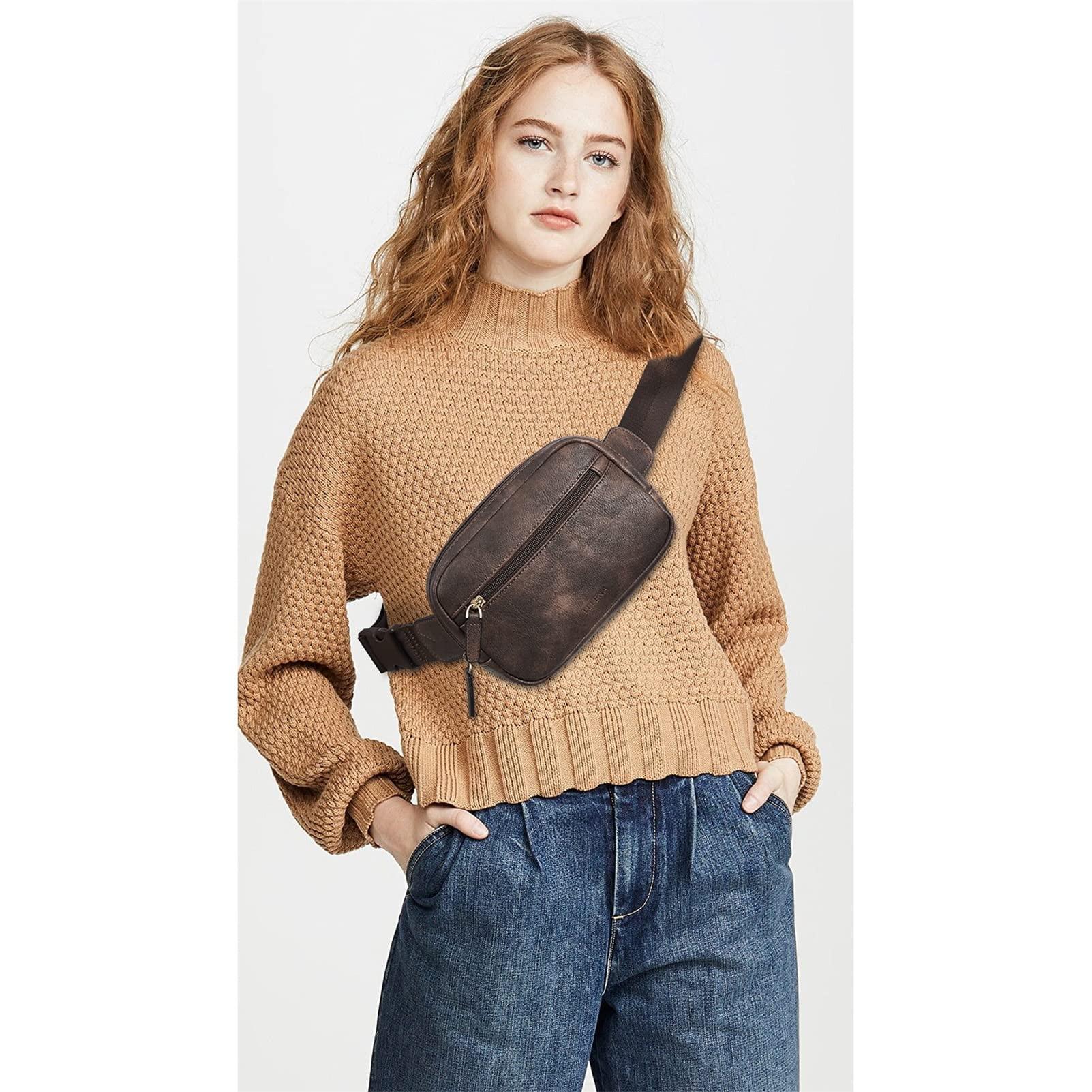 Only-bags.store Gürteltasche, PU-Leder Crossbody Tasche Umhängetasche Gürteltasche, PU-Leder Crossbody Tasche Umhängetasche 