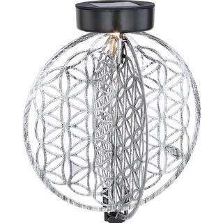 mutoni Lampe solaire en métal, couleur argentée 1xLED  