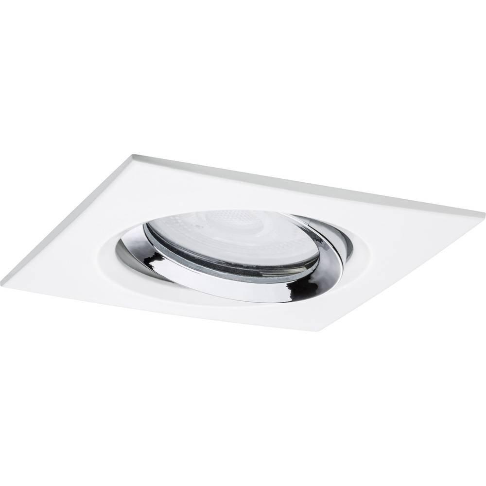 Paulmann LED Einbauleuchte Nova Plus Einzelleuchte schwenkbar IP65 eckig 93x93mm 30° GU10 7W 230V 2700K  