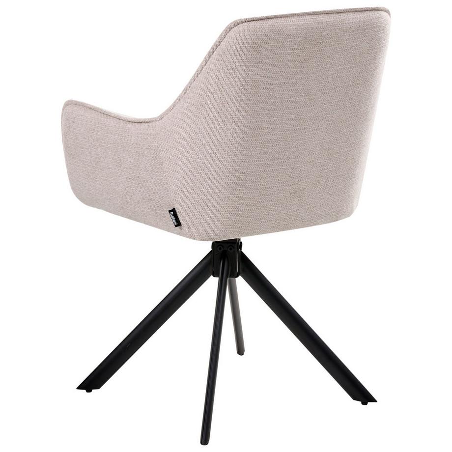 Beliani Sedia da pranzo en Lino sintetico Scandinavo MORNAS  