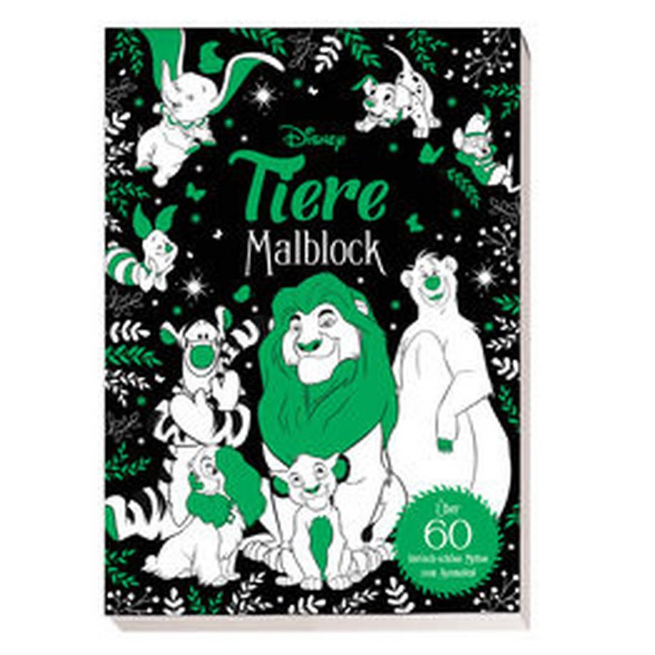 Panini  Disney Tiere: Malblock: über 60 tierisch-schöne Motive zum Ausmalen! 