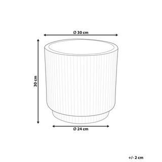 Beliani Blumenkübel aus Lehm-Faser-Mischung Modern DARIA  