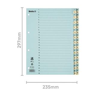 Biella  Répertoire en carton onglets renforcés, 1-52 - x 5 