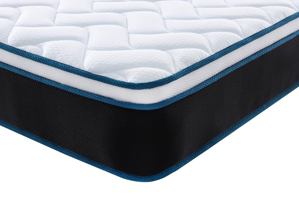 Ysmée Ensemble 160 x 200 cm sommier coffre blanc + matelas ressorts ensachés et mémoire de forme rafraichissante ép.23cm - TORANO de YSMÉE  