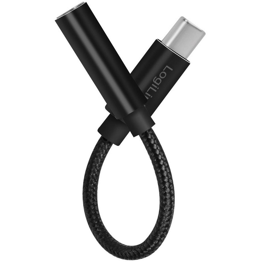 LogiLink  Adaptateur audio USB-C 3,5 mm avec câble nylon DAC 13 cm 