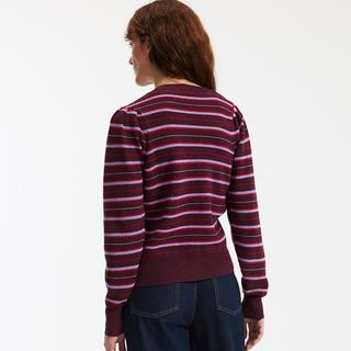 La Redoute Collections Pullover a Righe Girocollo in Maglia Fine con Filo Brillante  