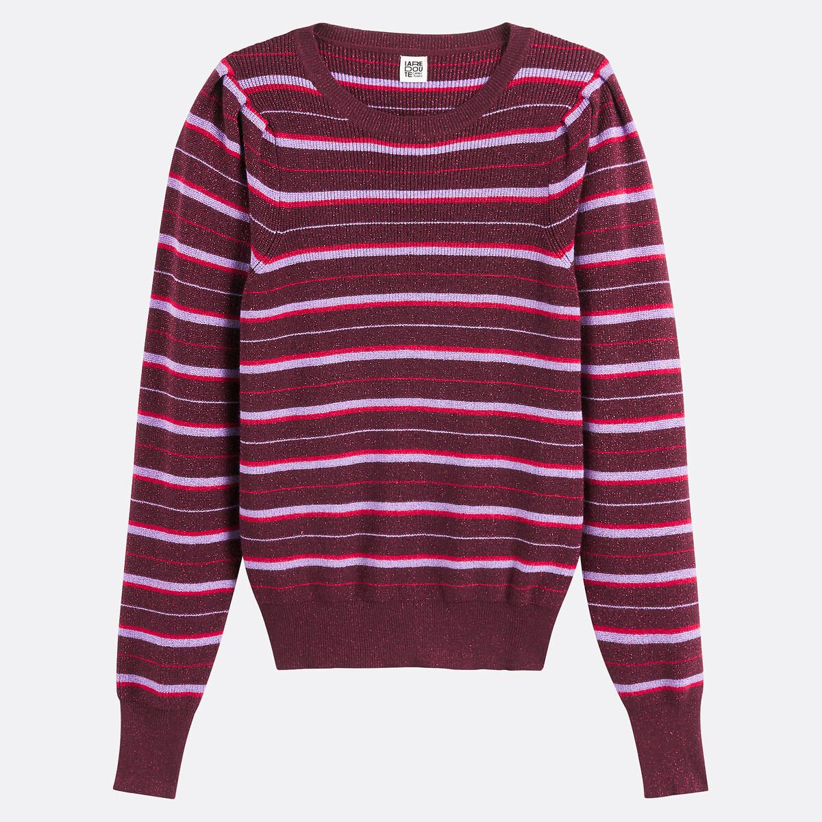 La Redoute Collections Pullover a Righe Girocollo in Maglia Fine con Filo Brillante  