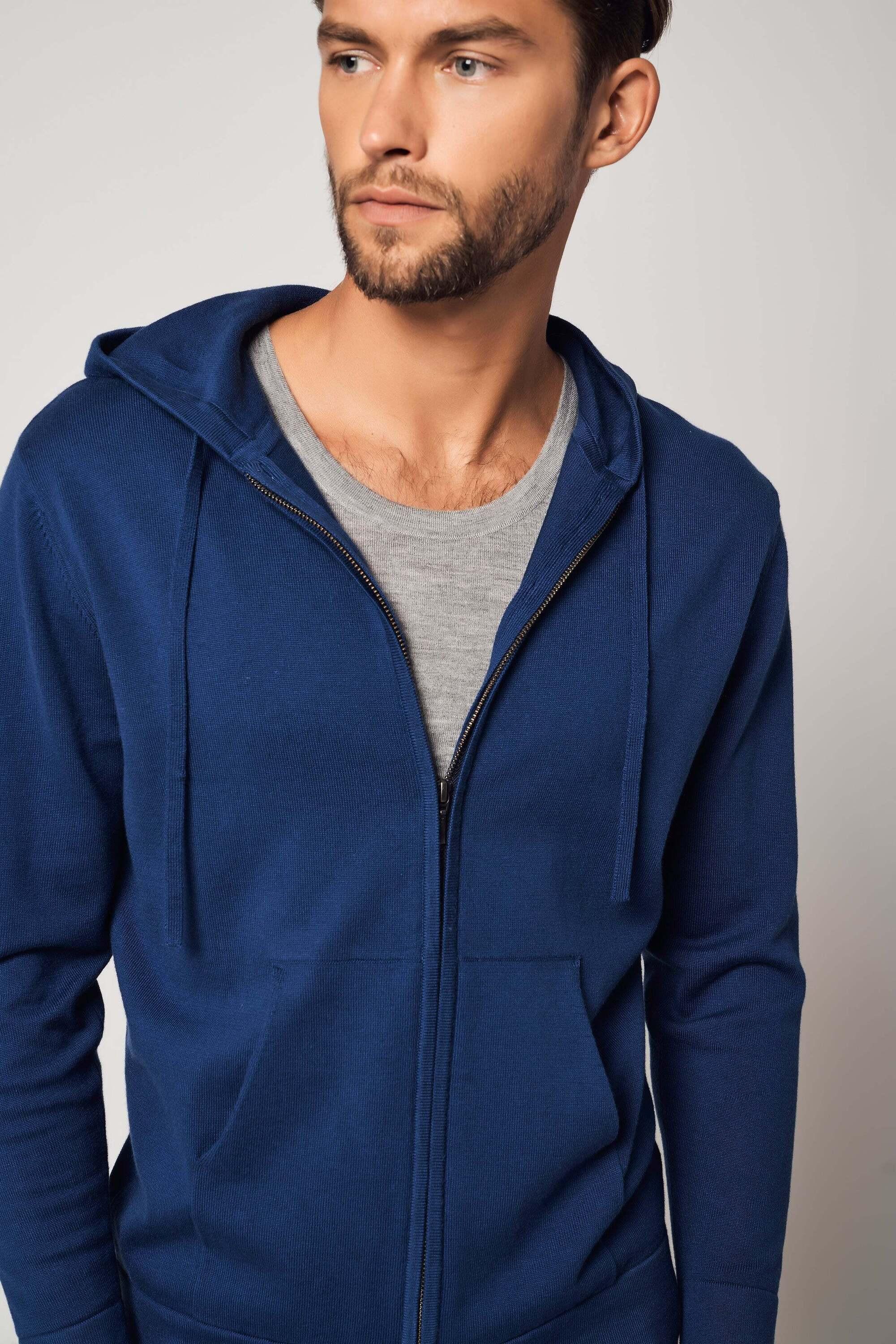 Bellemere New York  Felpa con cappuccio full zip in cotone e cashmere 