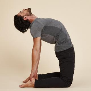 KIMJALY  T-shirt uomo yoga dinamico poliestere 