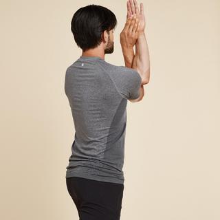 KIMJALY  T-shirt uomo yoga dinamico poliestere 
