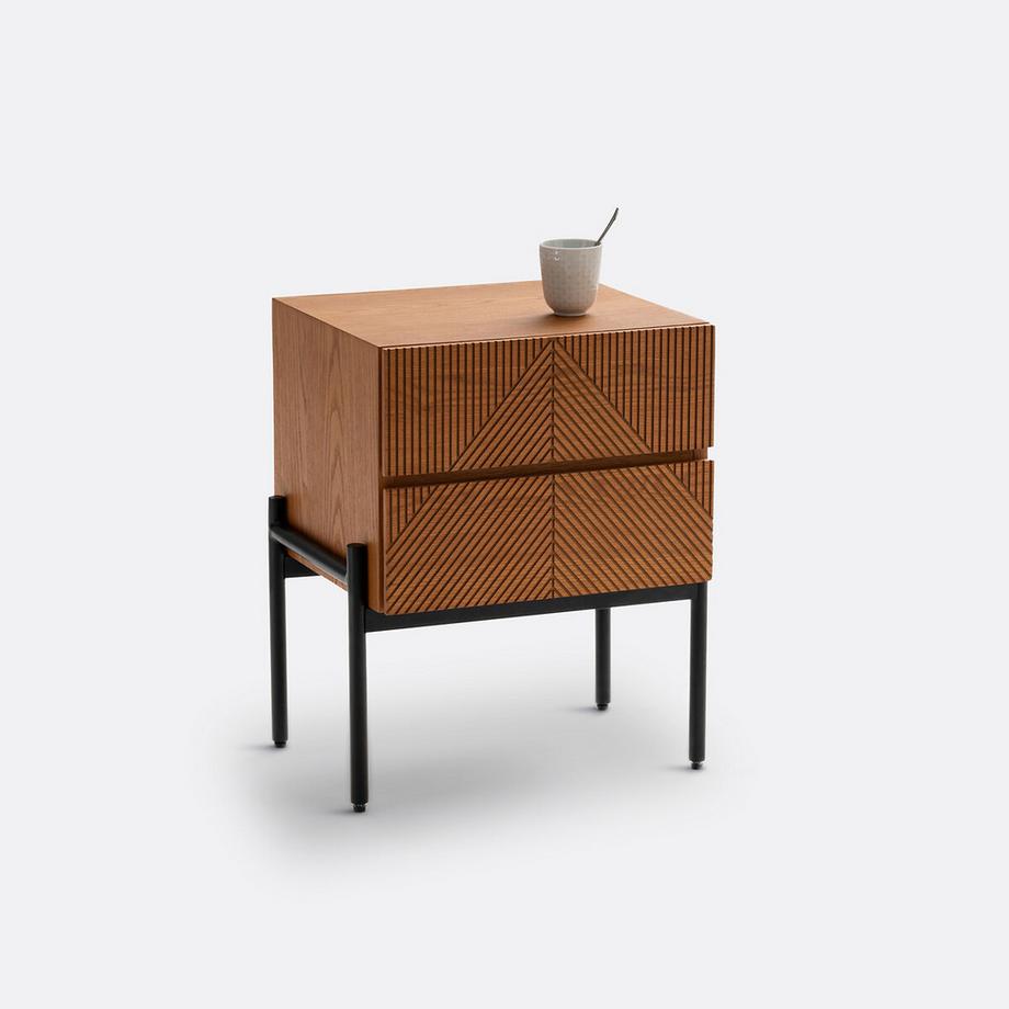 Nachttisch Lodge mit 2 Schubladen