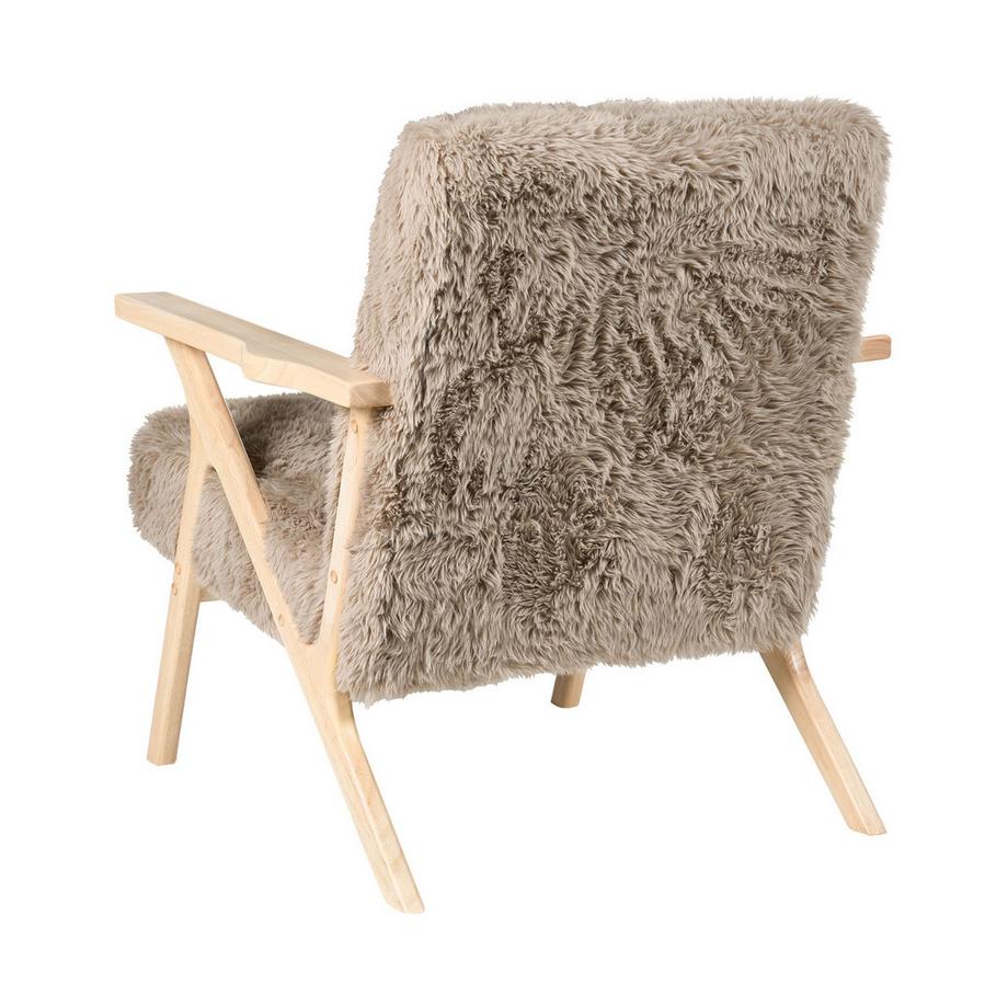 Beliani Fauteuil en Fourrure synthétique Rétro KISA  