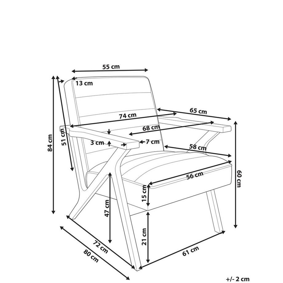 Beliani Fauteuil en Fourrure synthétique Rétro KISA  