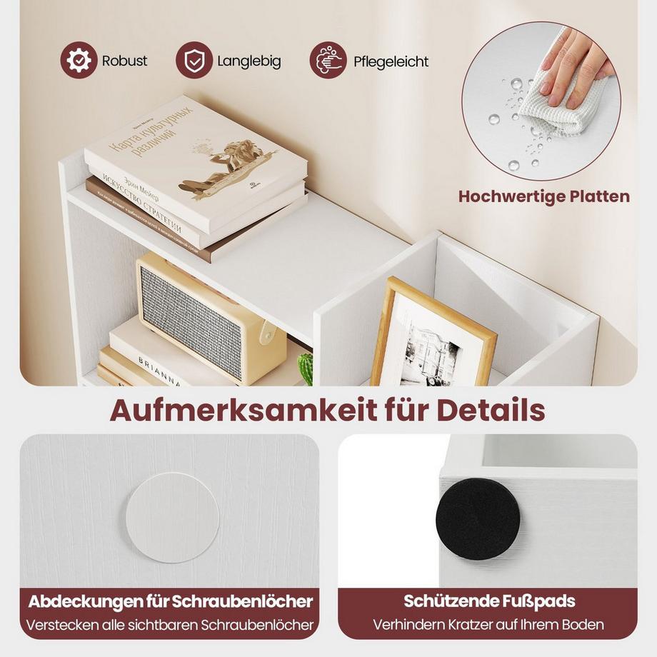 Northix 6-stöckiges Bücherregal mit 11 Regalböden  