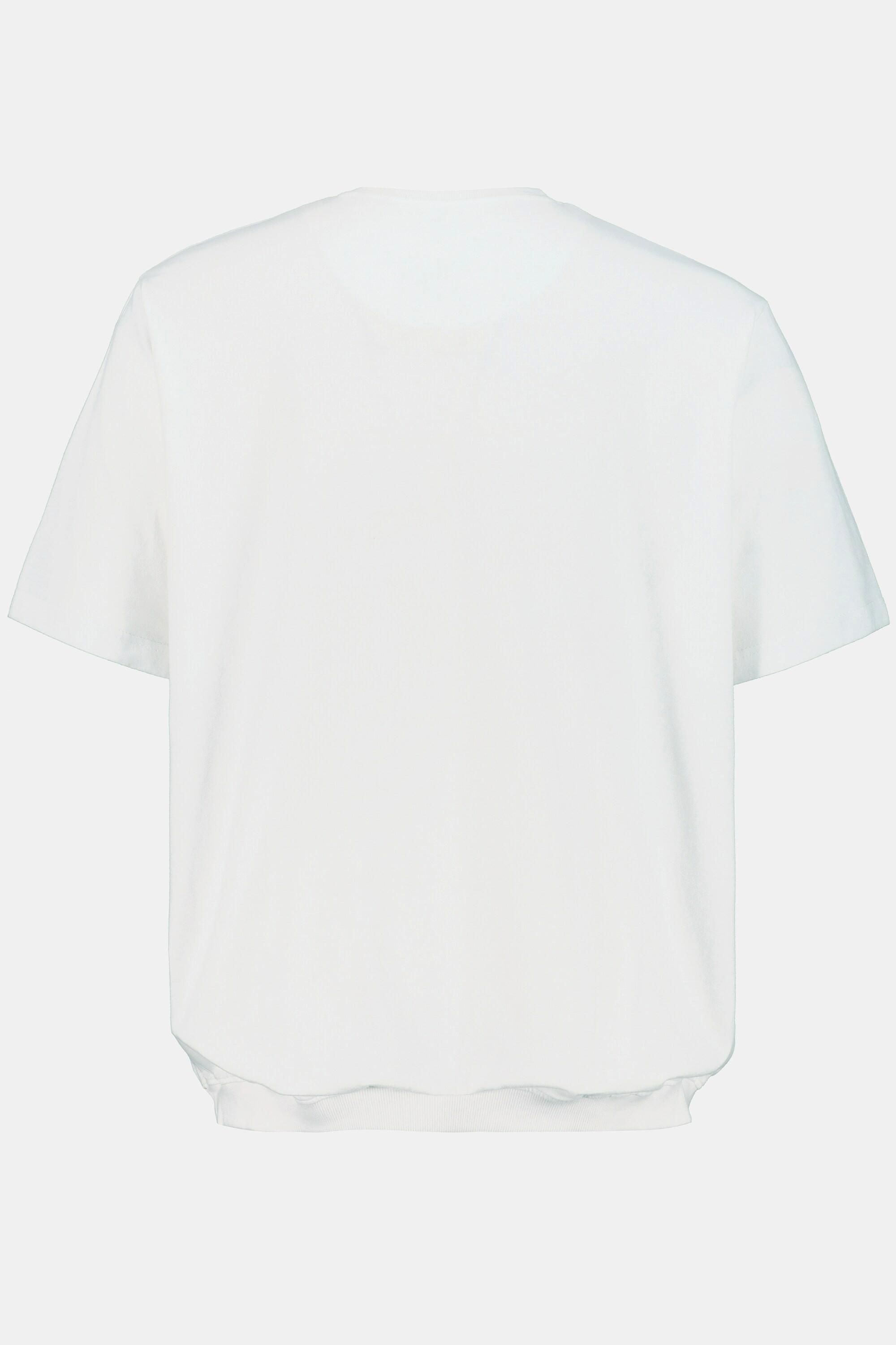 JP1880  T-shirt Basic ventre confort à manches courtes  blanc neige 