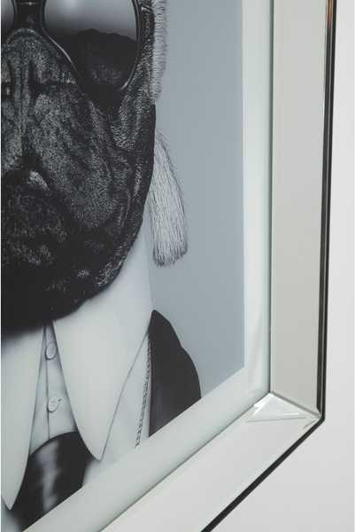 KARE Design Cadre Photo Miroir Designer Chien 60x60cm  