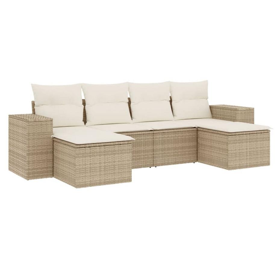set divano da giardino Polirattan