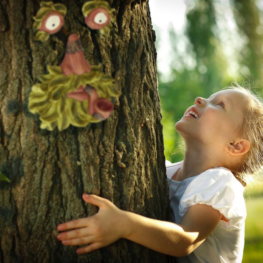 B2X  Vieil homme au visage d'arbre en 3 parties 