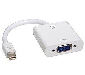 V7  V7 Adaptador blanco de vídeo con conector Mini DisplayPort macho a VGA hembra 