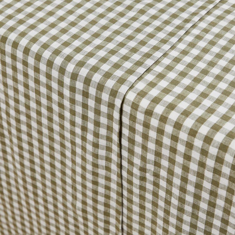 La Redoute Intérieurs Drap Plat Acélie Vichy Kaki  