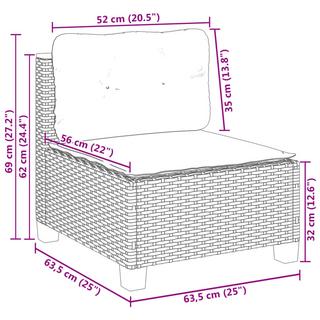 VidaXL Gartensofa poly-rattan  