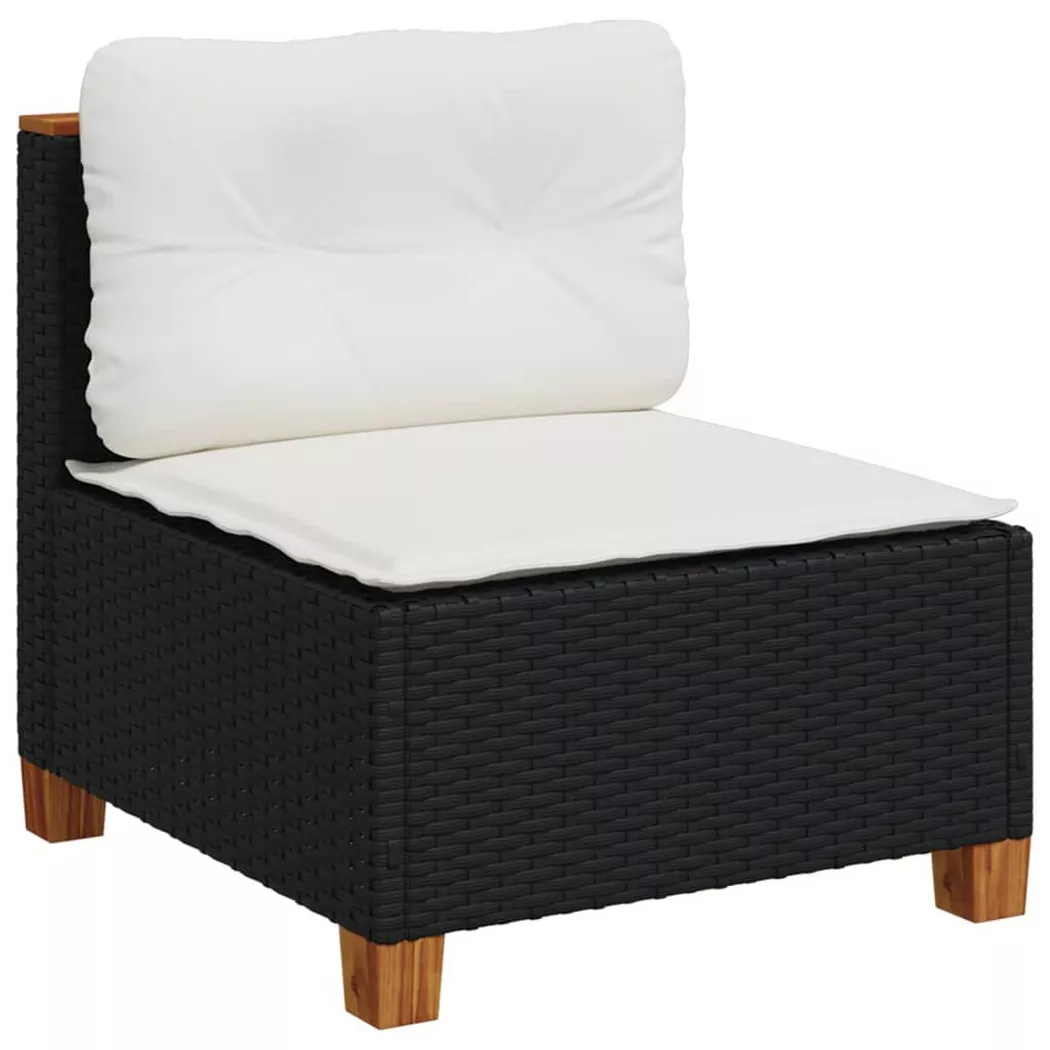 VidaXL - Canapé de jardin rotin synthétique, One Size, Noir