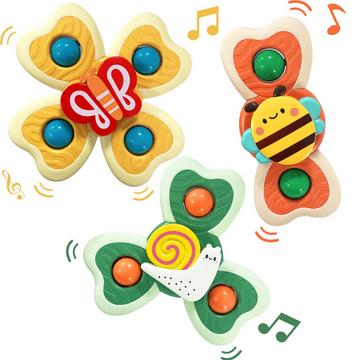 Jouet à ventouse Jouet sensoriel pour bébé Jouet pivotant à ventouse