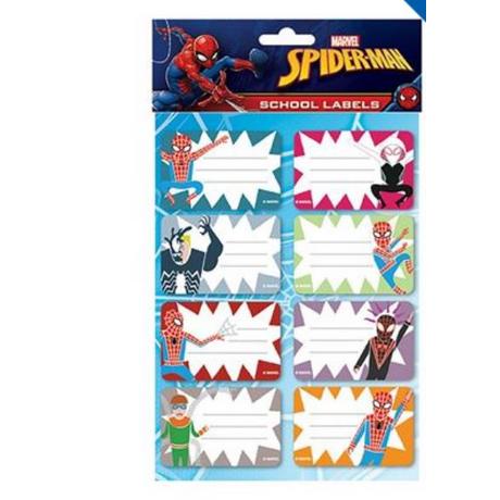 Pyramid Autocollant - Étiquettes - Spider-Man - Étiquettes scolaires  