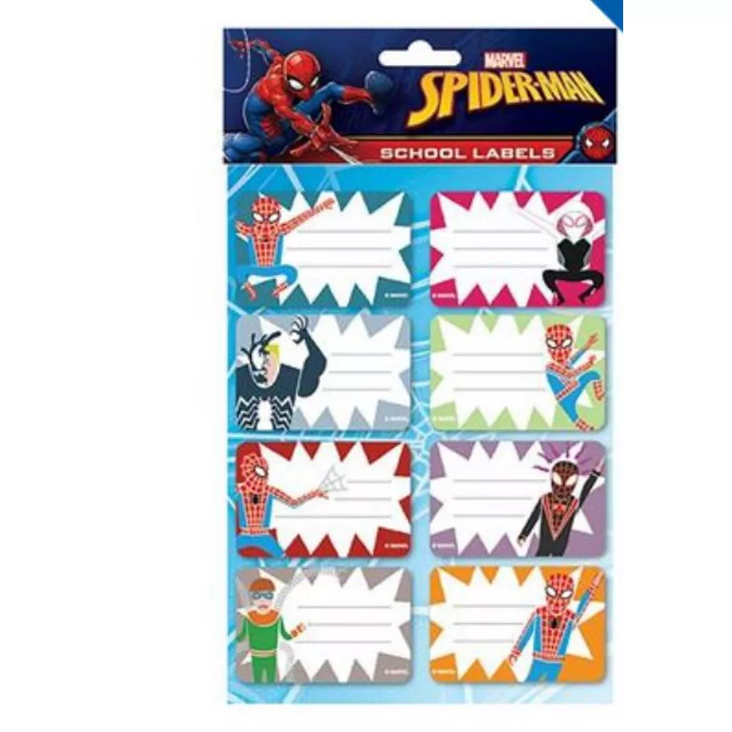 Pyramid – Aufkleber Etiketten Spider-Man Schuletiketten, One Size