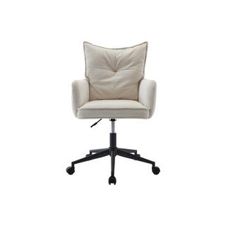 PASCAL MORABITO Bürostuhl höhenverstellbar - Cord - Cremefarben & Schwarz - BATARU von Pascal Morabito  