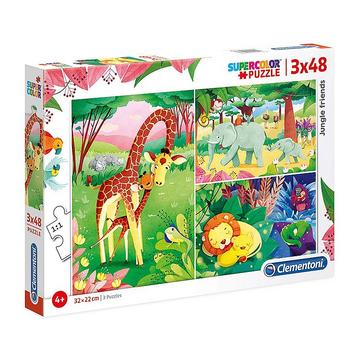 Puzzle Dschungel Freunde (3x48)