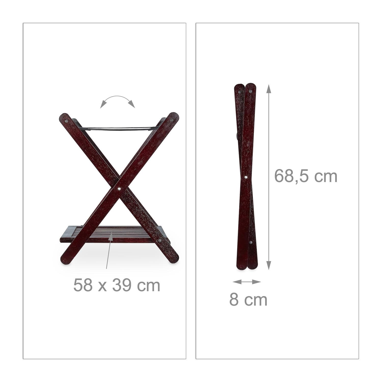 Northix Klappbarer Gepäckträger; Ständer für Reisezubehör aus Holz  