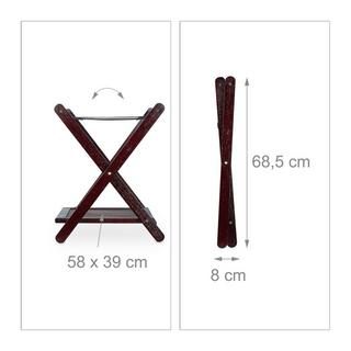 Northix Klappbarer Gepäckträger; Ständer für Reisezubehör aus Holz  